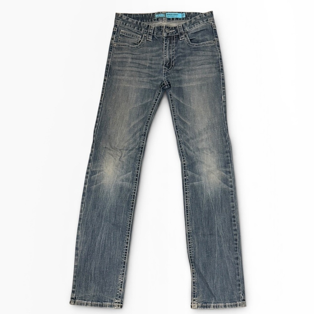 Rock and Roll Cowboy Revolver Slim Straight Leg‎ Jeans Blue 29x34 Western Stack